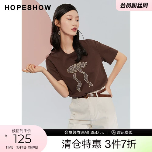 Осенняя кружевная футболка с бантиком, облегающий крой, короткий рукав, городской стиль