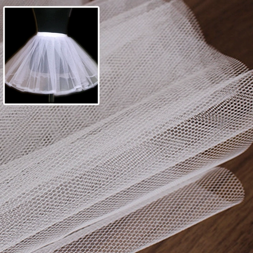 Белая 100D Enhanced Logle Network Hard Network Hebcie ткани свадебные платья платья кукольная юбка для поддержки аксессуаров сеть ткань глаз