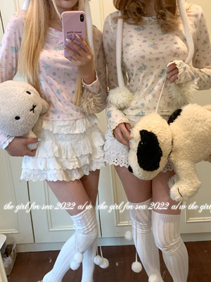 taobao agent Genuine demi-season amusements, cute keep warm rabbit, T-shirt, floral print