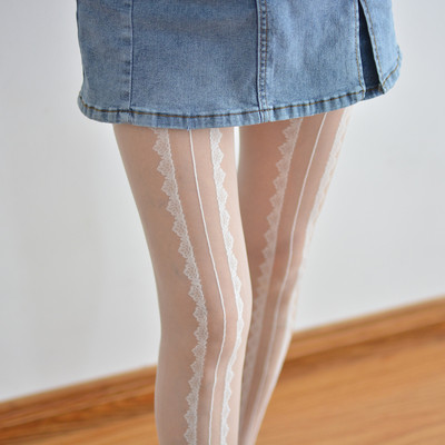 taobao agent White lace Japanese ultra thin brand socks, Lolita style, internet celebrity