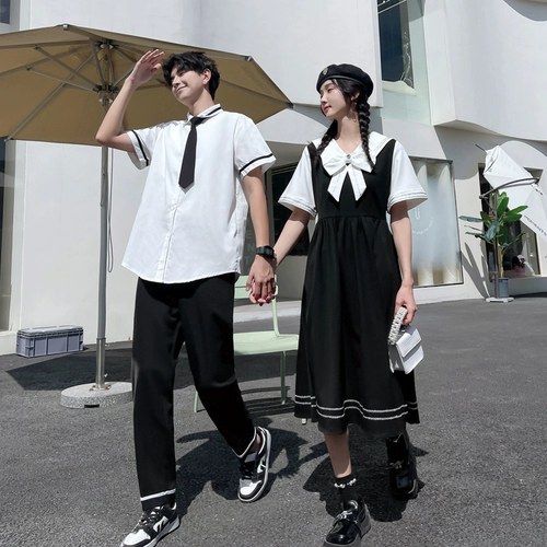 Летняя рубашка, военно-морской комплект для школьников, костюм