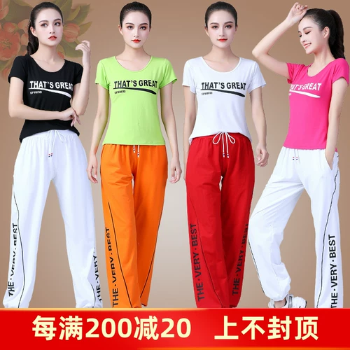 Комплект, летние модные хлопковые штаны, короткий рукав