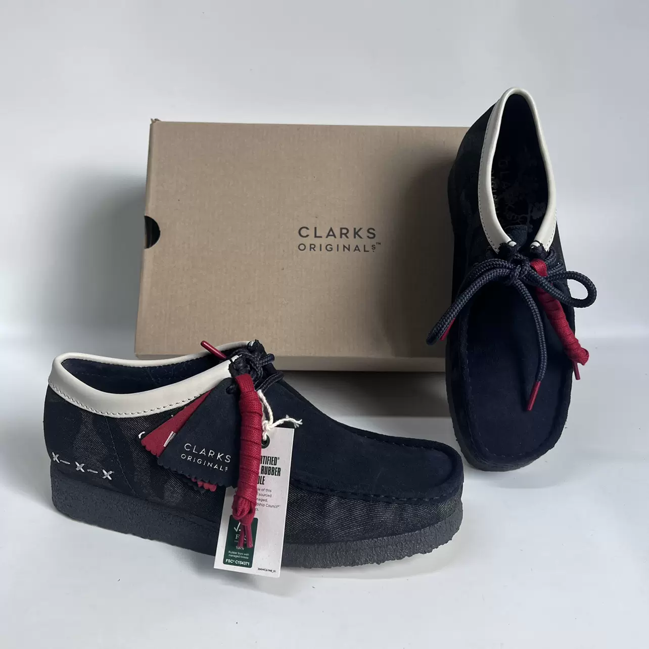 clarks其乐Originals WALLABEE 女士新品复古潮流舒适休闲袋鼠鞋-Taobao