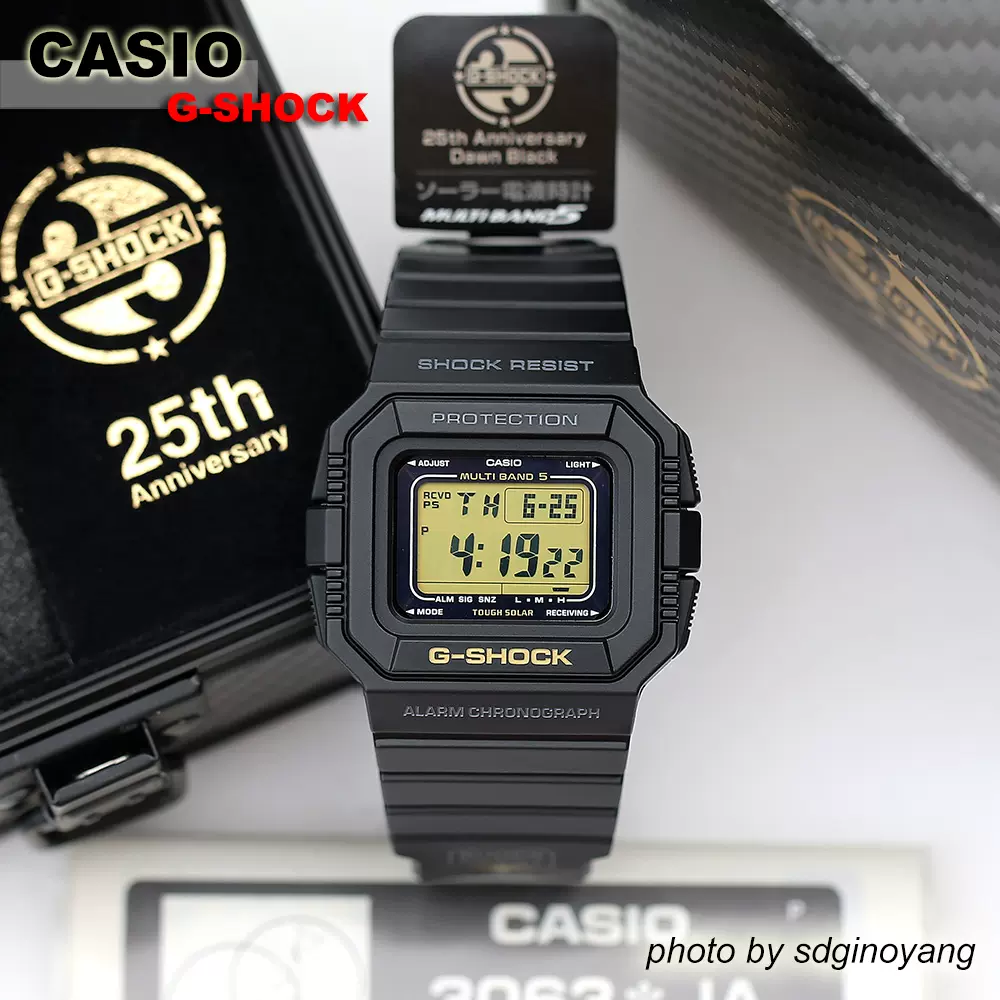 CASIO卡西欧G-SHOCK GW-5525A-1JF 25周年黑金泥人方块全新现货- Taobao