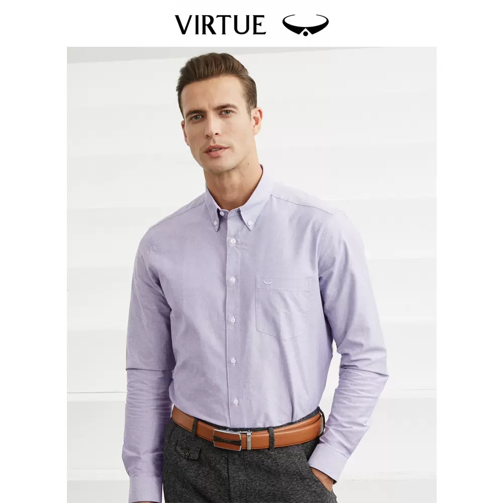 Virtue 富绅 YCF40423 牛津纺 男式衬衫 天猫优惠券折后￥44包邮（￥302-258）2款多色可选