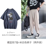 Осенние трендовые штаны, в корейском стиле, свободный крой