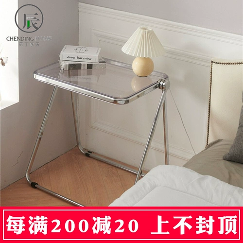 Нордический прозрачный складной стол спальня Средний компьютер стол переносного длинного квадратного стола с длинным квадратным столом Простой учебный стол