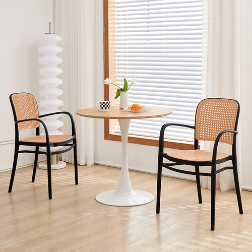 Толстая пластиковая лоза редактор председатель Домохозяйство северное маленькое квартал белый банки -of -外 Внешнее подлоколочное кресло