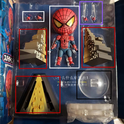 taobao agent Japanese version of GSC Spider -Man cSpider Man Clay accessories Emoticon replacement props to split corpse group