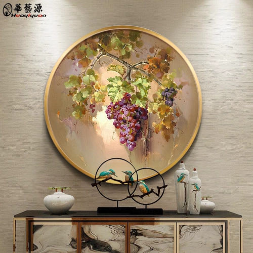 Новая китайская рука с маслом на крыльце декоративная живопись гостиная Офис круглый висящий роспись.
