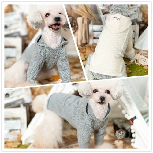 JuniorPie, одежда для домашних животных, осенне-зимний свитер с капюшоном, топы, одежда для собак и кошек 22JP021/5