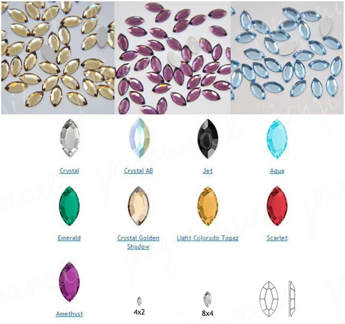 Joujounail [Shi jiajing] 2200 Flat -Bottomed Corse Eye Diamond 8*4 мм австрийский таблица Американская броня бриллиант