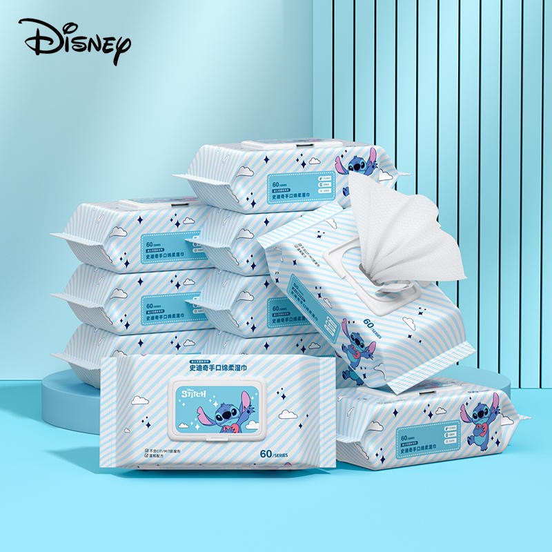 Disney 迪士尼 儿童湿巾纸 60抽*10包 19.9元包邮（需用券） 