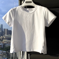Белая хлопковая дизайнерская футболка с коротким рукавом, топ, тренд сезона, по фигуре