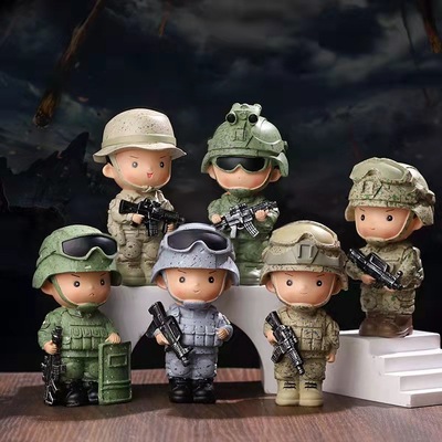 taobao agent Iron Blood Army Soul Blind Student Boys Boys Merchant Person Press Living Room doll Birthday Gift Swing