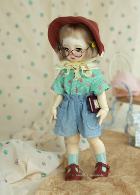 taobao agent BJD baby clothes BJD6 points small six -point doll accessories navy collar shirt