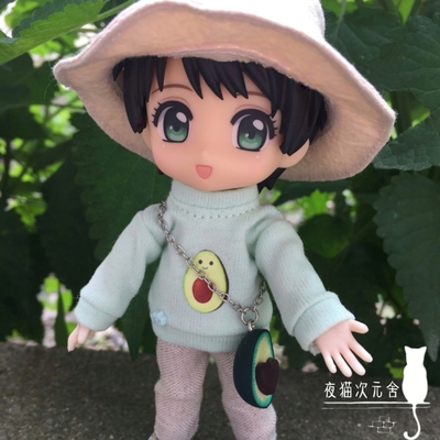 taobao agent 【pullover】OB11 homemade baby jacket avocado hot paint mint green slots sweater