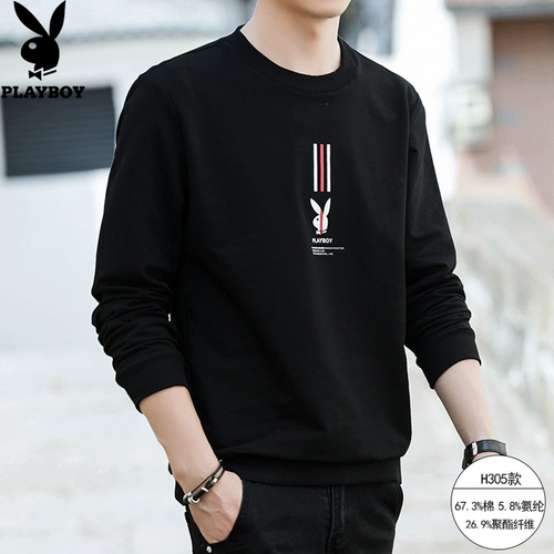 Playboy, толстовка, флисовый демисезонный лонгслив для отдыха, футболка, 2022, в корейском стиле