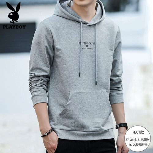 Playboy, толстовка, флисовый демисезонный лонгслив для отдыха, футболка, 2022, в корейском стиле