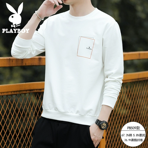 Playboy, толстовка, флисовый демисезонный лонгслив для отдыха, футболка, 2022, в корейском стиле