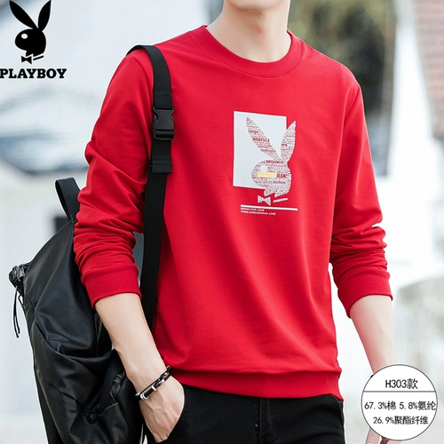 Playboy, толстовка, флисовый демисезонный лонгслив для отдыха, футболка, 2022, в корейском стиле