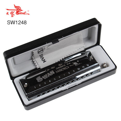 天鹅 SW1248 12 отверстий 48 звук толстая Взорвали практика играя Полукруглый губная гармоника продвинутый губная гармоника