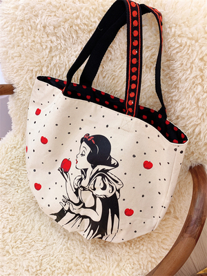 taobao agent Capacious one-shoulder bag for princess, cotton and linen
