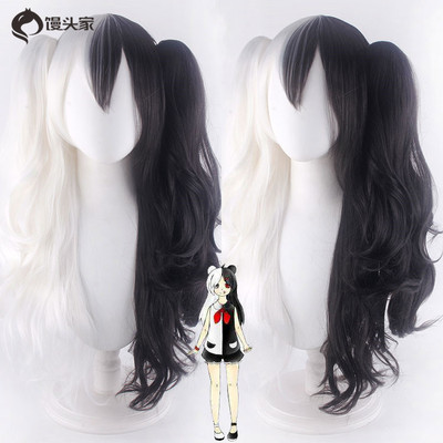 taobao agent Black and white two-color wig, cosplay, curls