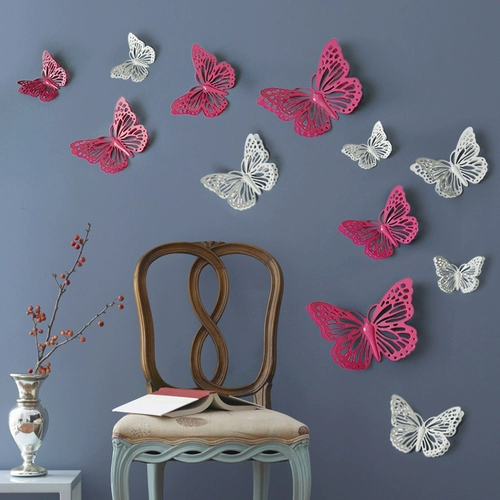 Скандинавское трехмерное креативное украшение с бабочкой для гостиной, подвеска, скандинавский стиль