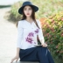 2020 phụ nữ mới phong cách dân tộc thêu thiết kế cổ tròn tất cả các kết hợp áo thun cotton thêu phong cách Trung Quốc cộng với kích thước hàng đầu - Áo phông Áo phông