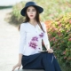 2020 phụ nữ mới phong cách dân tộc thêu thiết kế cổ tròn tất cả các kết hợp áo thun cotton thêu phong cách Trung Quốc cộng với kích thước hàng đầu - Áo phông