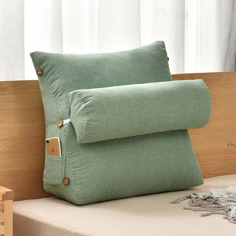 Buy Japanese washing cotton headboard cushion soft bag waist bed pillow