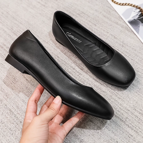 Нескользящая рабочая черная обувь, униформа медсестры, туфли для кожаной обуви, из натуральной кожи, мягкая подошва