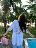 小君君布兰妮 Оригинальная дизайнерская футболка с коротким рукавом, с вышивкой, короткий рукав