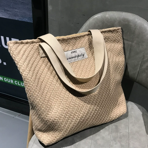 Сумка на одно плечо, вместительный и большой портативный брендовый тканевый мешок, коллекция 2023, в корейском стиле