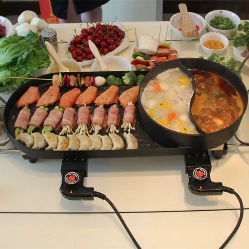 Многофункциональный корейский стиль электрический барбекю для домашнего барбекю.