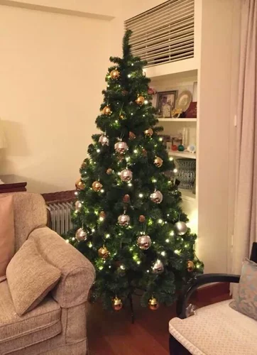 Рождественский зеленый золотой декор, 150см