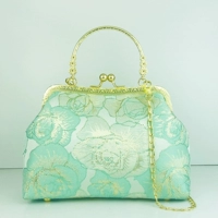 Простая золотая шелковая розовая света зеленая бусинка пряжка 3007