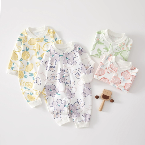 Летнее детское хлопковое тонкое боди для новорожденных, летний лонгслив