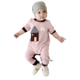 Детская осенняя одежда для новорожденных, хлопковая мягкая мягкая пуля подходит для мужчин и женщин для девочек, 036-9-12 мес., популярно в интернете, длинный рукав