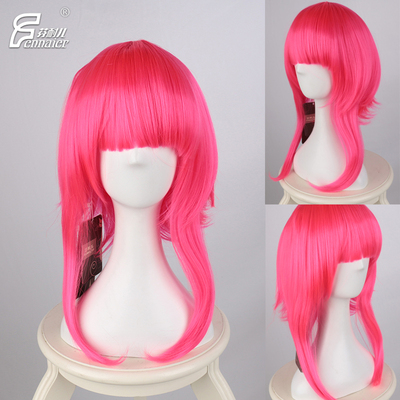 taobao agent Red universal bangs, cosplay, mid length