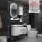 Phòng tắm thông minh hiện đại rộng 40cm phòng tắm kết hợp chậu rửa chậu rửa tủ gương phòng tắm vách giả đá phòng khách Nhà cung cấp đồ nội thất