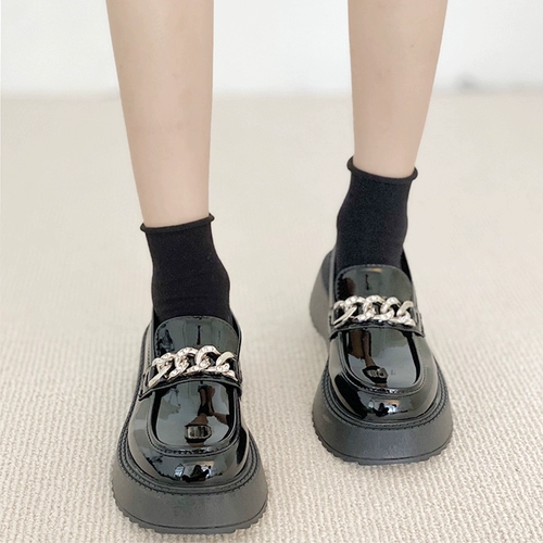 Обувь для кожаной обуви в английском стиле, дизайнерские туфли на платформе, в британском стиле, коллекция 2022, осенняя, тренд сезона