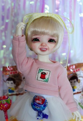 taobao agent 【Oops BJD】BJD dolls with 6 -point top sweats long -sleeved bow are cute and sweet full free shipping