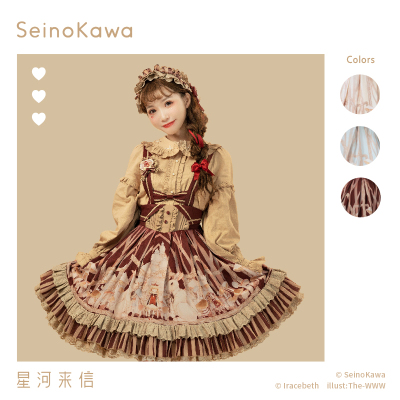 taobao agent Cute genuine design dress, Lolita style, high waist