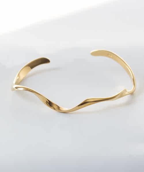 Япония прямая почтовая рассылка 50% скидка Cycro волны кривая Обеспечить регресс браслет 925 Серебро позолоченный япония система