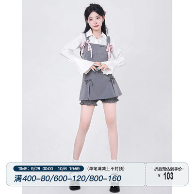 taobao agent Student pleated skirt, suit, autumn dress, American style, A-line