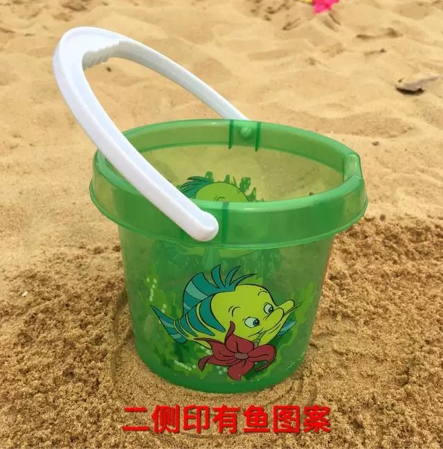 Зелено-желто-голубая детская пляжная игрушка для воды, набор ведерко, 2 года