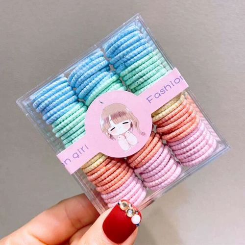 Эластичная маленькая безвредная резинка с косичкой, детский аксессуар для волос, в корейском стиле, не повреждает волосы