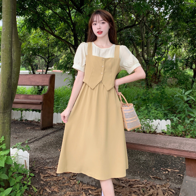 taobao agent Set, design dress, fitted long skirt, summer clothing, french style, trend of season, plus size, high waist
